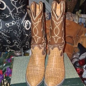 Tony Lama Brown and Tan Western Boots